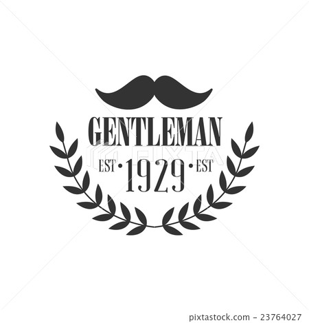 Gentleman Club Label Design With Moustache Gentleman Club Label Design With Moustache 23764027