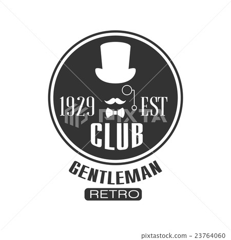 Retro Gentleman Club Label Design Retro Gentleman Club Label Design 23764060