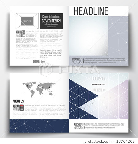 Set of square design brochure template. Polygonal Set of square design brochure template. Polygonal 23764203