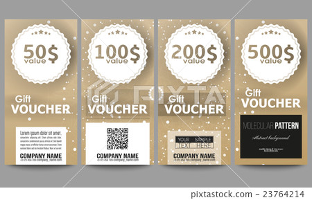 Set of modern gift voucher templates. Abstract Set of modern gift voucher templates. Abstract 23764214