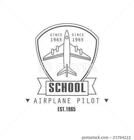 Airplane Pilot School Emblem Design 23764222