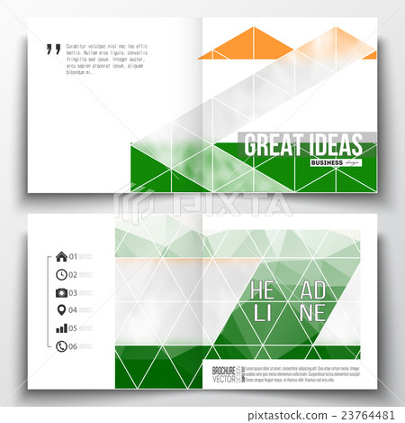 Stock Illustration: Set of annual report business templates for