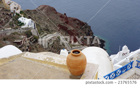 view over small oia village on santorini island view over small oia village on santorini island 23765576