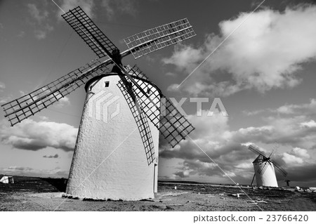 old windmills in Campo de Criptana, Spain 23766420