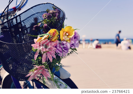 bicycles with flowers in Barcelona. Spain 23766421