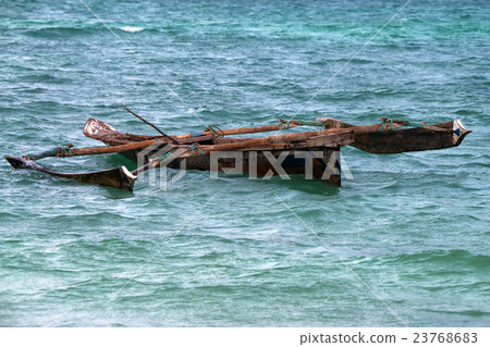 Tropical trimaran boat Tropical trimaran boat 23768683