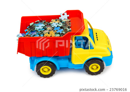 Toy truck with puzzle 23769016