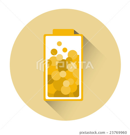 Yellow Battery Half Charge Icon Yellow Battery Half Charge Icon 23769960