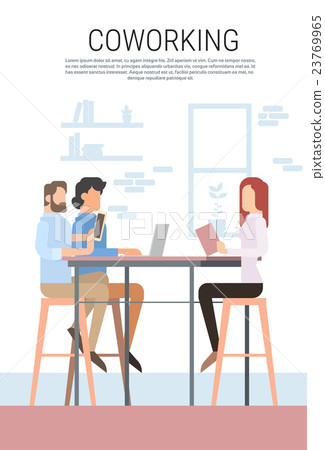 Creative Office Coworking Center People Sitting Creative Office Coworking Center People Sitting 23769965