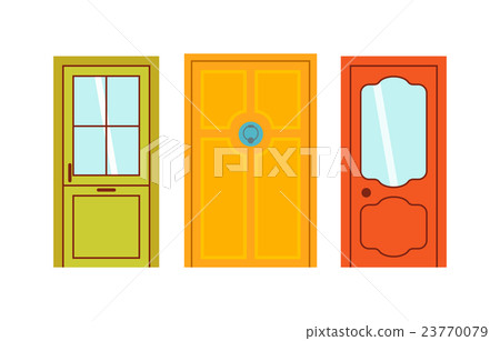 Doors isolated vector illustration. 23770079