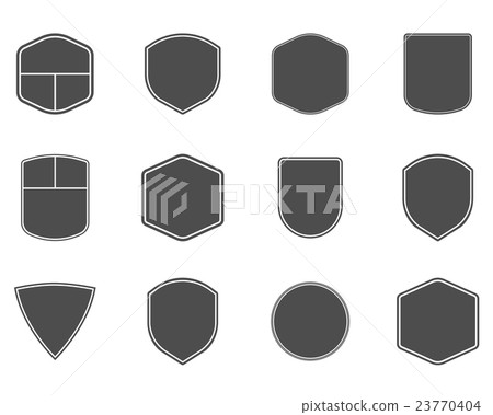 Set of vintage frames, shapes and forms for logo 23770404