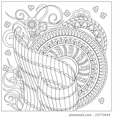 image with tangled mandalas and flowers 23773644