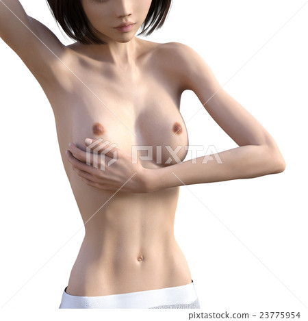 乳腺癌觸診自我檢查perming3DCG插圖素材 23775954