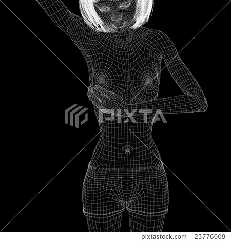 乳腺癌觸診自我檢查perming3DCG插圖素材 23776009