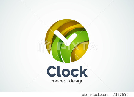 Clock logo template, time management business 23776503