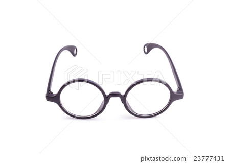 Close up black eye glasses isolated on white Close up black eye glasses isolated on white 23777431