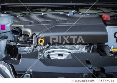 Detail of new car engine 23777945
