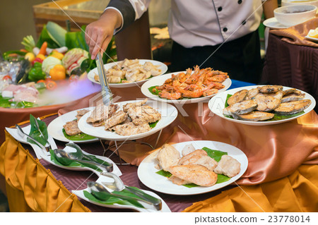 plates of various meat plates of various meat 23778014