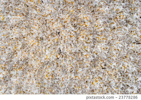 Pattern of silver metal piece hang on the roof 23778286