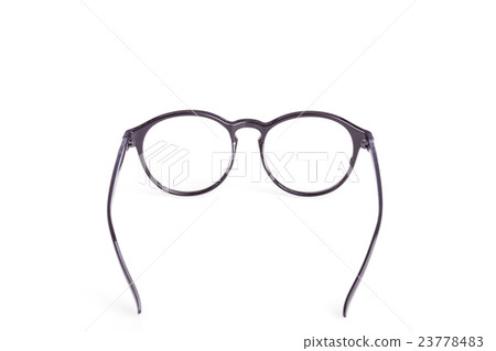 Close up black eye glasses isolated on white Close up black eye glasses isolated on white 23778483
