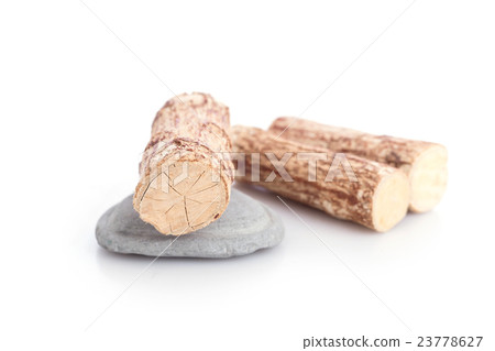 Thanaka wood and grey Kyauk Pyin stone slabs isolated on white Thanaka wood and grey Kyauk Pyin stone slabs isolated on white 23778627