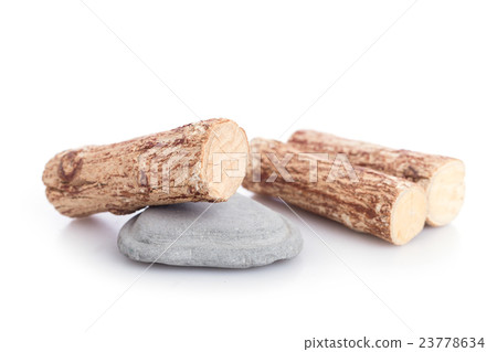 Thanaka wood and grey Kyauk Pyin stone slabs isolated on white Thanaka wood and grey Kyauk Pyin stone slabs isolated on white 23778634