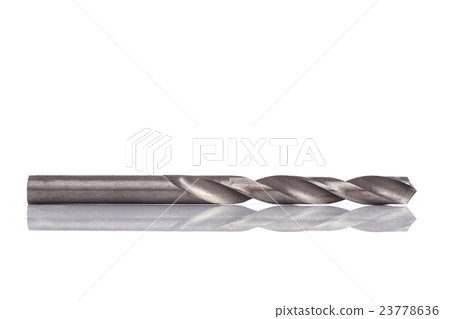 Close up steel drill bit isolated on white 23778636