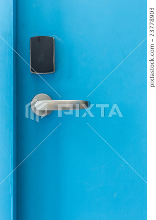 Entrance door with electronic keycard lock system Entrance door with electronic keycard lock system 23778903