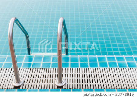 Outdoor swimming pool with stainless steel stair 23778919