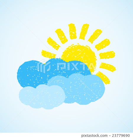 Weather - sun and cloud Weather - sun and cloud 23779690