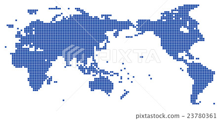 World Map Square Icon 23780361