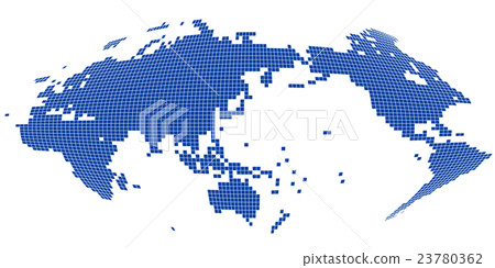 World Map Square Icon 23780362