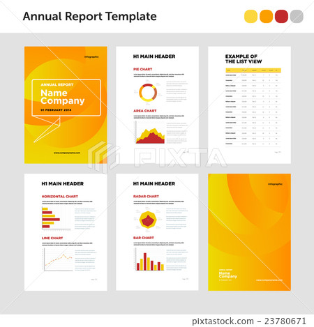 Modern annual report template with cover design 23780671