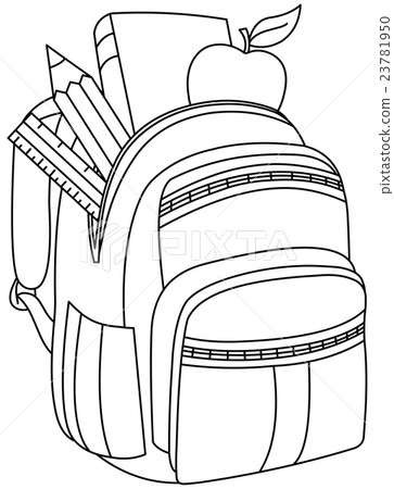Outlined school backpack Outlined school backpack 23781950