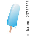 Blue ice cream on a stick isolated, white background 23782526