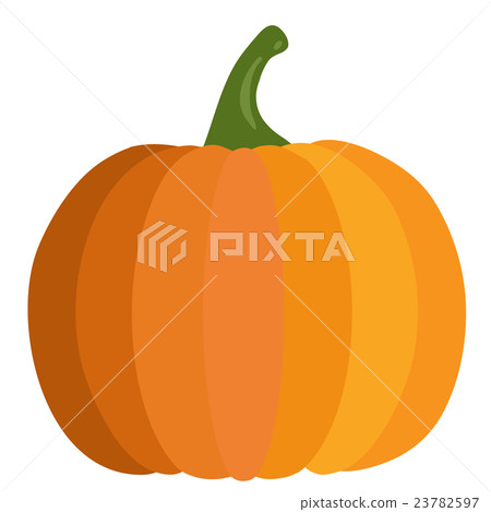 Pumpkin in flat design style isolated on white Pumpkin in flat design style isolated on white 23782597