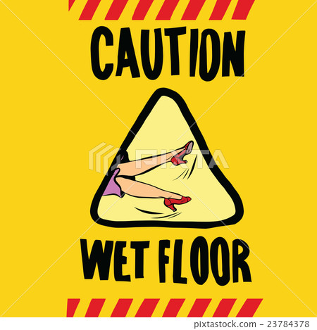 caution wet floor female feet caution wet floor female feet 23784378