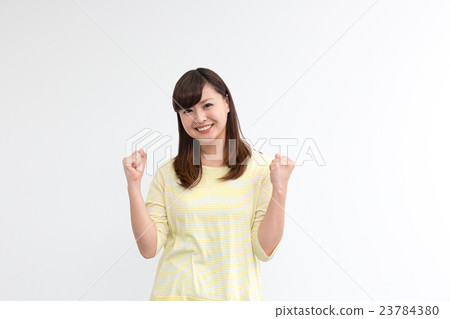 A young girl playing Guts Bose (camera look) 23784380