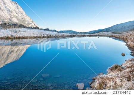 Beautiful blue lake in the mountains Beautiful blue lake in the mountains 23784442