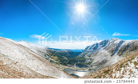 Panorama of white mountains 23784443