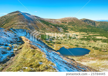 Blue lake in the mountains Blue lake in the mountains 23784445