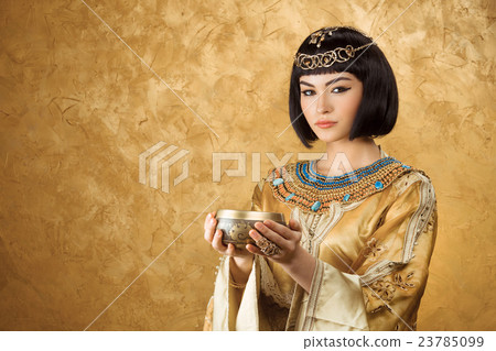 Beautiful woman like Egyptian Queen Cleopatra with Beautiful woman like Egyptian Queen Cleopatra with 23785099