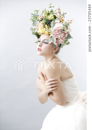 新娘秀麗射擊花頭髮 23785484