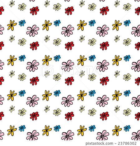 Seamless pattern flower . Hand drawing. - Stock Illustration [23786302 ...