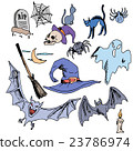 Vector seamless pattern for Halloween. ghost, bat 23786974