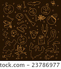 Vector seamless pattern for Halloween. Pumpkin 23786977