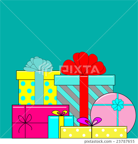 Big pile of colorful wrapped gift boxes Big pile of colorful wrapped gift boxes 23787655