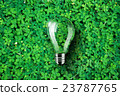 Light bulb is on green grass background , concept  23787765