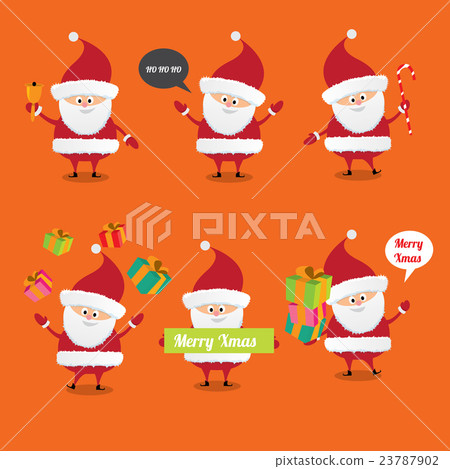 Santa Claus collection. vector illustration - Stock Illustration ...