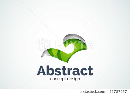 Abstract swirl logo template, smooth elegant shape Abstract swirl logo template, smooth elegant shape 23787957